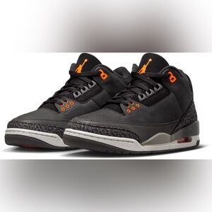 Air Jordan 3 Retro Night Stadium/Total Orange Black (NWT)